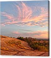 Chasing Angels Of Light Over Enchanted Rock - Fredericksburg Texas Hill Country Canvas Print