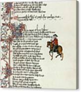 Chaucer: Canterbury Tales Canvas Print