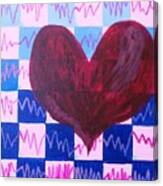 Checkerboard Heartbeat Canvas Print