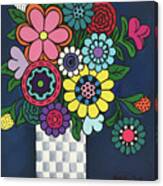 Checkered Bouquet Canvas Print