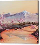 Cherry Blossoms In The Mist - Revisited Canvas Print