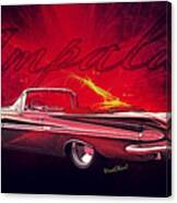 Chevy Impala Convertible For 1959 Canvas Print