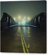Through The Fog And Across The Bridge Canvas Print