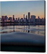 Chicago Skyline From Half Underwater Canvas Print