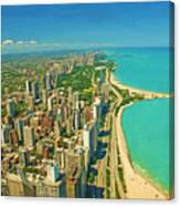 Chicago Skyline Meets Lake Michigan Canvas Print