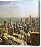 Chicago Skyline With Navy Pier Canvas Print