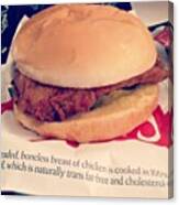 Chicken Fil A ..the Real Good Mood Food Canvas Print