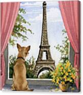 Chihuahua In Paris Canvas Print