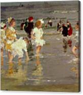 Children On The Beach Canvas Print