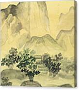 Chinese Painting Hills Canvas Print
