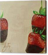 Chocolate Strawberries Canvas Print