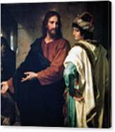 Christ And The Rich Young Ruler Canvas Print