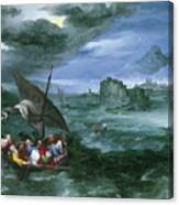 Christ In The Storm On The Sea Of Galilee Canvas Print