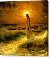 Christ Walking On The Waters Canvas Print