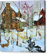 Christmas Cabin Canvas Print