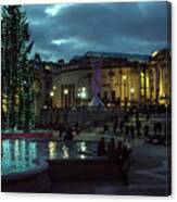 Christmas In Trafalgar Square, London 2 Canvas Print