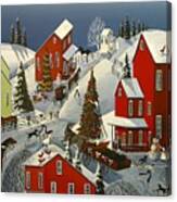 Christmas Spirit - A Folkartmama Original - Folk Art Canvas Print