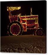 Christmas Tractor Canvas Print