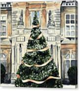 Christmas Tree At Versailles French Chateau Holiday Canvas Print
