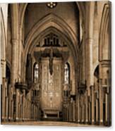 Church Aisle Canvas Print