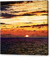 Cinque Terre - Sunset From Manarola - Panorama - Vintage Version Canvas Print