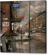 City - Amsterdam Ny -  Call 666 For Taxi 1941 Canvas Print