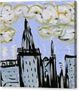 City In Blue Canvas Print