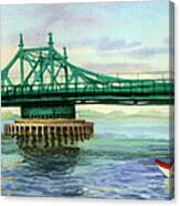 City Island Bridge Late Afternoon Canvas Print