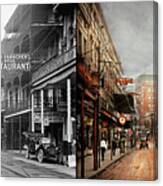 City - New Orleans - A Look At St Charles Ave 1910 - Side By Side Canvas Print