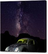 Classic Vw Bug Under The Milky Way Canvas Print