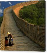 Cleaning The Great Wall Canvas Print
