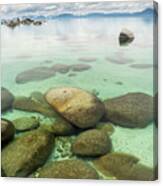 Clear Water, Stormy Sky Canvas Print