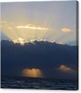 Clouds At Sunrise At Ormond Beach Canvas Print