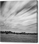 Clouds Moving Over East Texas Field Canvas Print