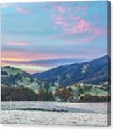 Clouds Over Frosty Landscape Canvas Print