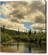 Clouds Over The River Canvas Print