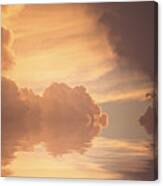 Clouds With Reflections Canvas Print