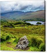 Cloudy Hills And Lake In Ireland Canvas Print