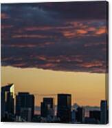 Cloudy Seattle Sunset Canvas Print