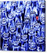 Coca-cola Coke Bottles - Return For Refund - Square - Painterly - Blue Canvas Print