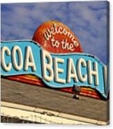 Cocoa Beach Pier Sign Canvas Print