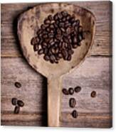 Coffee Beans In Antique Scoop. Canvas Print