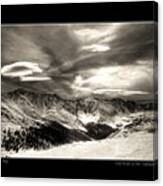 Cold Front Over The Continental Divide Poster Canvas Print