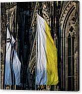 Cologne Cathedral Flags Canvas Print