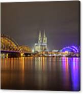Cologne Cathedral Over The Rhine Canvas Print