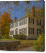 Colonial House On Main Street, Easton Canvas Print