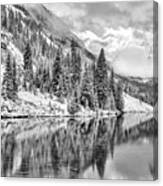 Colorado Living In Black And White - Maroon Bells Canvas Print