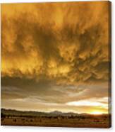 Colorado Severe Thunderstorm Fury Sunset Canvas Print