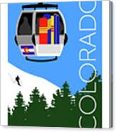 Colorado Ski Country Blue Canvas Print