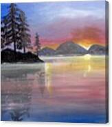 Colored Lake Canvas Print